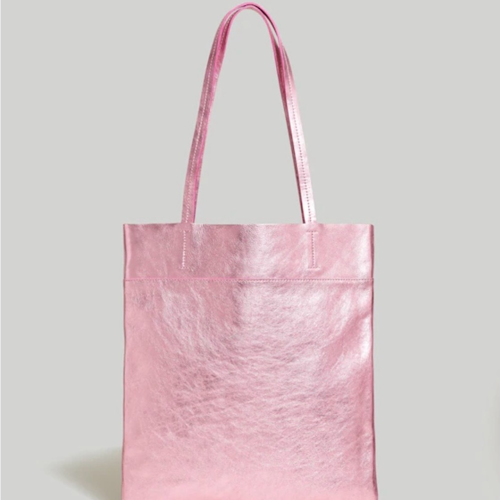 Madewell Metallic Pink Tote Bag